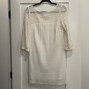 Milly White Eyelet Lace Mini Dress - Size 4